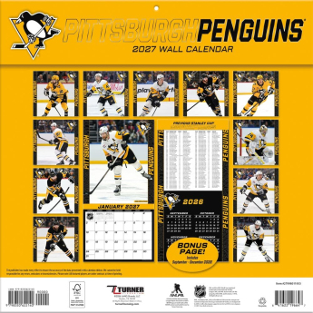 Pittsburgh Penguins kalendarz NHL 2027 Wall