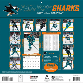 San Jose Sharks kalendarz NHL 2027 Wall