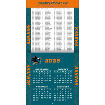 San Jose Sharks kalendarz NHL 2027 Wall
