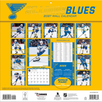 St. Louis Blues kalendarz NHL 2027 Wall