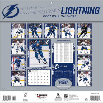 Tampa Bay Lightning kalendarz NHL 2027 Wall
