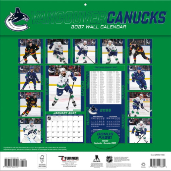 Vancouver Canucks kalendarz NHL 2027 Wall