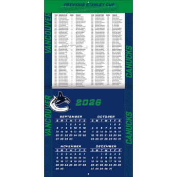 Vancouver Canucks kalendarz NHL 2027 Wall