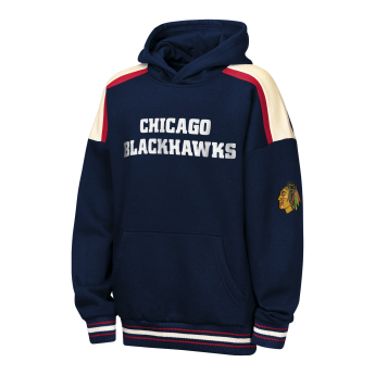 Chicago Blackhawks dziecięca bluza z kapturem NHL Camaraderie Oversized Colorblock Fleece
