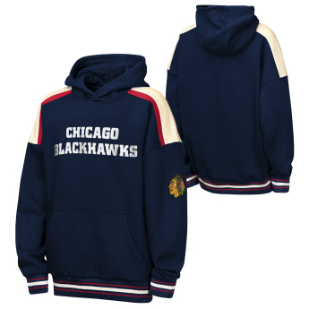 Chicago Blackhawks dziecięca bluza z kapturem NHL Camaraderie Oversized Colorblock Fleece