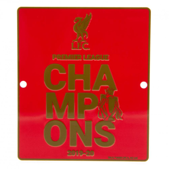 Liverpool tabliczka na okno Premier League Champions
