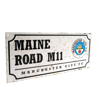 Manchester City tablica na ścianę Street Sign Retro
