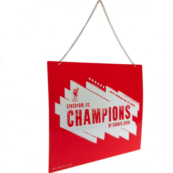 Liverpool tablica na ścianę Champions Of Europe Metal Sign
