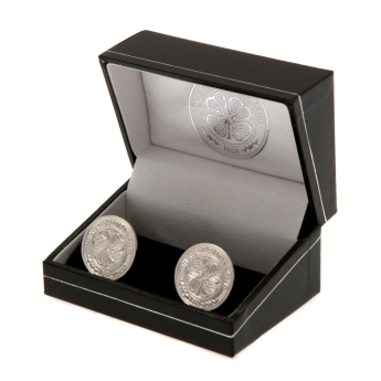 FC Celtic spinki mankietowe Silver Plated Cufflinks CR