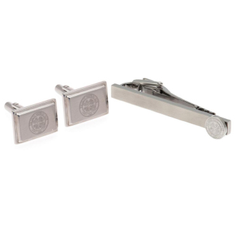 FC Celtic zestaw krawat, spinka i guziczki do mankietów Tie Slide & Cufflink Set