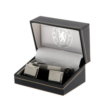 Chelsea zestaw krawat, spinka i guziczki do mankietów Tie Slide & Cufflink Set