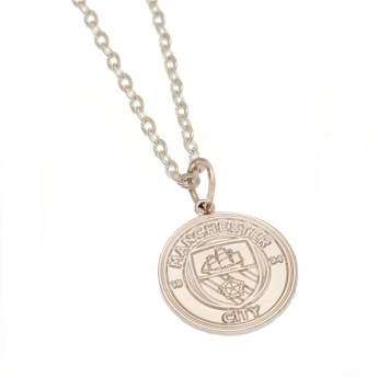 Manchester City naszyjnik z zawieszką Silver Plated Pendant & Chain