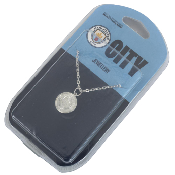 Manchester City naszyjnik z zawieszką Silver Plated Pendant & Chain