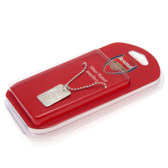 Arsenal naszyjnik z zawieszką Silver Plated Dog Tag & Chain