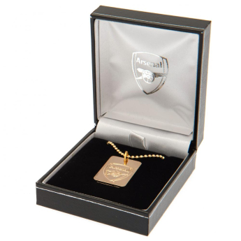 Arsenal naszyjnik z zawieszką Gold Plated Dog Tag & Chain