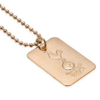 Tottenham naszyjnik z zawieszką Gold Plated Dog Tag & Chain