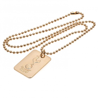 Tottenham naszyjnik z zawieszką Gold Plated Dog Tag & Chain