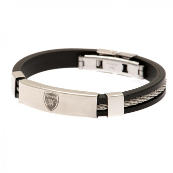 Arsenal opaska silikonowa Silver Inlay Silicone Bracelet