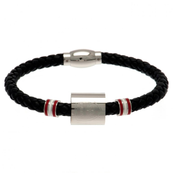Arsenal bransoletka skórzana Colour Ring Leather Bracelet