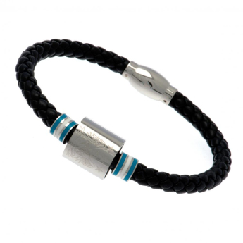 Manchester City bransoletka skórzana Colour Ring Leather Bracelet