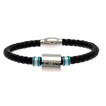 Manchester City bransoletka skórzana Colour Ring Leather Bracelet