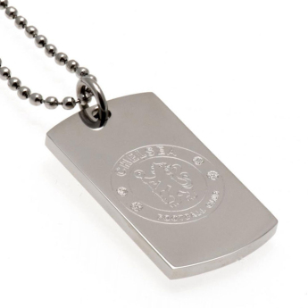 Chelsea naszyjnik z zawieszką Engraved Dog Tag & Chain