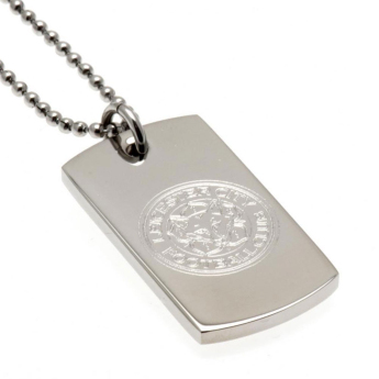 Leicester City naszyjnik z zawieszką Engraved Dog Tag & Chain