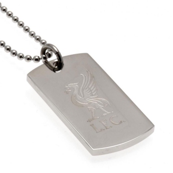 Liverpool naszyjnik z zawieszką Engraved Dog Tag & Chain LB