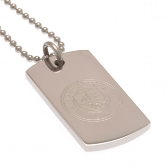 Manchester City naszyjnik z zawieszką Engraved Dog Tag & Chain