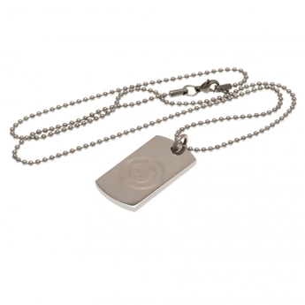 Manchester City naszyjnik z zawieszką Engraved Dog Tag & Chain
