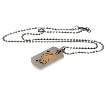 Liverpool naszyjnik z zawieszką Bi Colour Cut Out Dog tag & chain