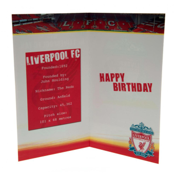 Liverpool życzenia urodzinowe Birthday Card No 1 Fan
