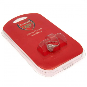 Arsenal pierścionek Silver Plated Crest Medium