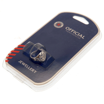 FC Rangers pierścionek Silver Plated Crest Ring Medium