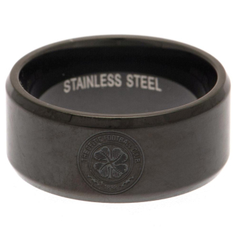 FC Celtic pierścionek Black IP Plated Ring Large