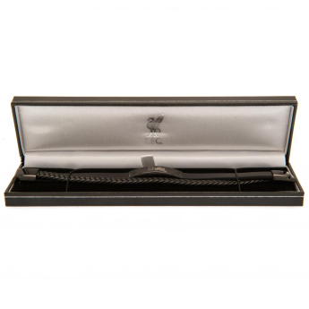 Liverpool bransoletka skórzana Black IP Leather Bracelet