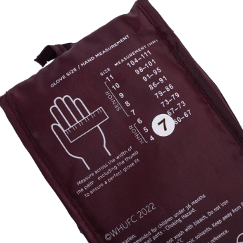 West Ham United dziecięce rękawice bramkarskie Yths DT 79-86mm palm width