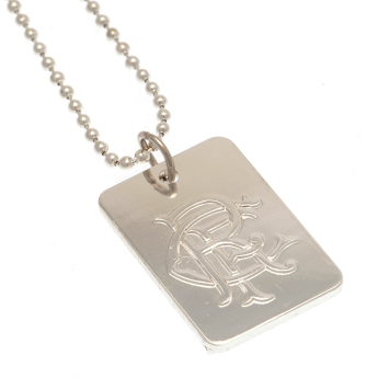 FC Rangers naszyjnik z zawieszką Silver Plated Dog Tag & Chain