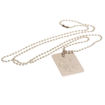 FC Rangers naszyjnik z zawieszką Silver Plated Dog Tag & Chain