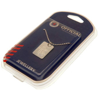 FC Rangers naszyjnik z zawieszką Silver Plated Dog Tag & Chain