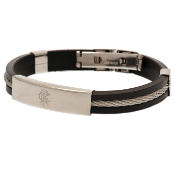 FC Rangers opaska Silver Inlay Silicone Bracelet