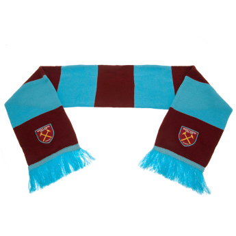 West Ham United szalik zimowy Bar burgundy - blue