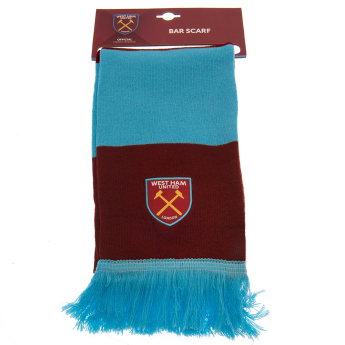 West Ham United szalik zimowy Bar burgundy - blue