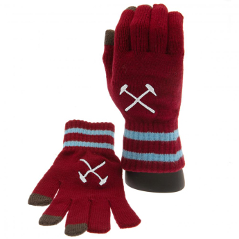 West Ham United rękawice dziecięce Touchscreen Knitted Gloves Youths