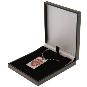 Arsenal naszyjnik z zawieszką Enamel Crest Dog Tag & Chain