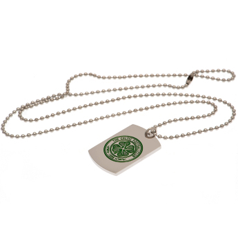 FC Celtic naszyjnik z zawieszką Enamel Crest Dog Tag & Chain