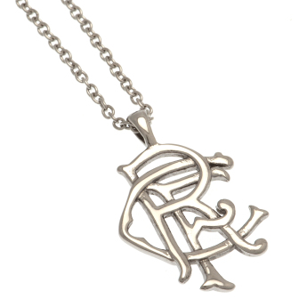 FC Rangers naszyjnik z zawieszką Scroll Crest Stainless Steel Pendant & Chain