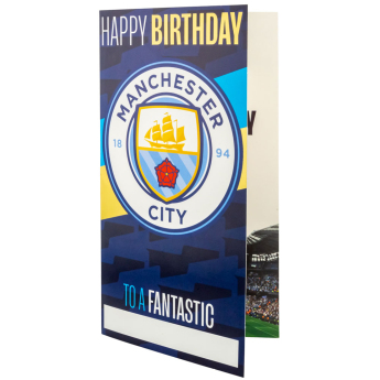 Manchester City życzenia Personalised Birthday Card