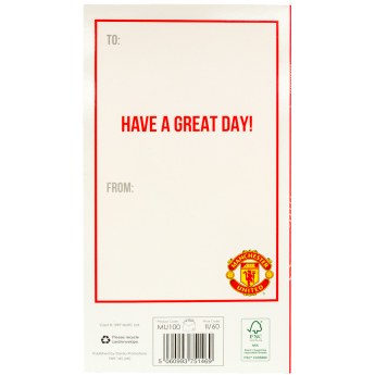 Manchester United życzenia urodzinowe Glory Glory Birthday Card