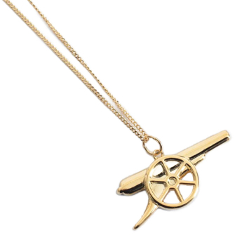 Arsenal naszyjnik z zawieszką 18ct Gold Plated on Silver Cannon